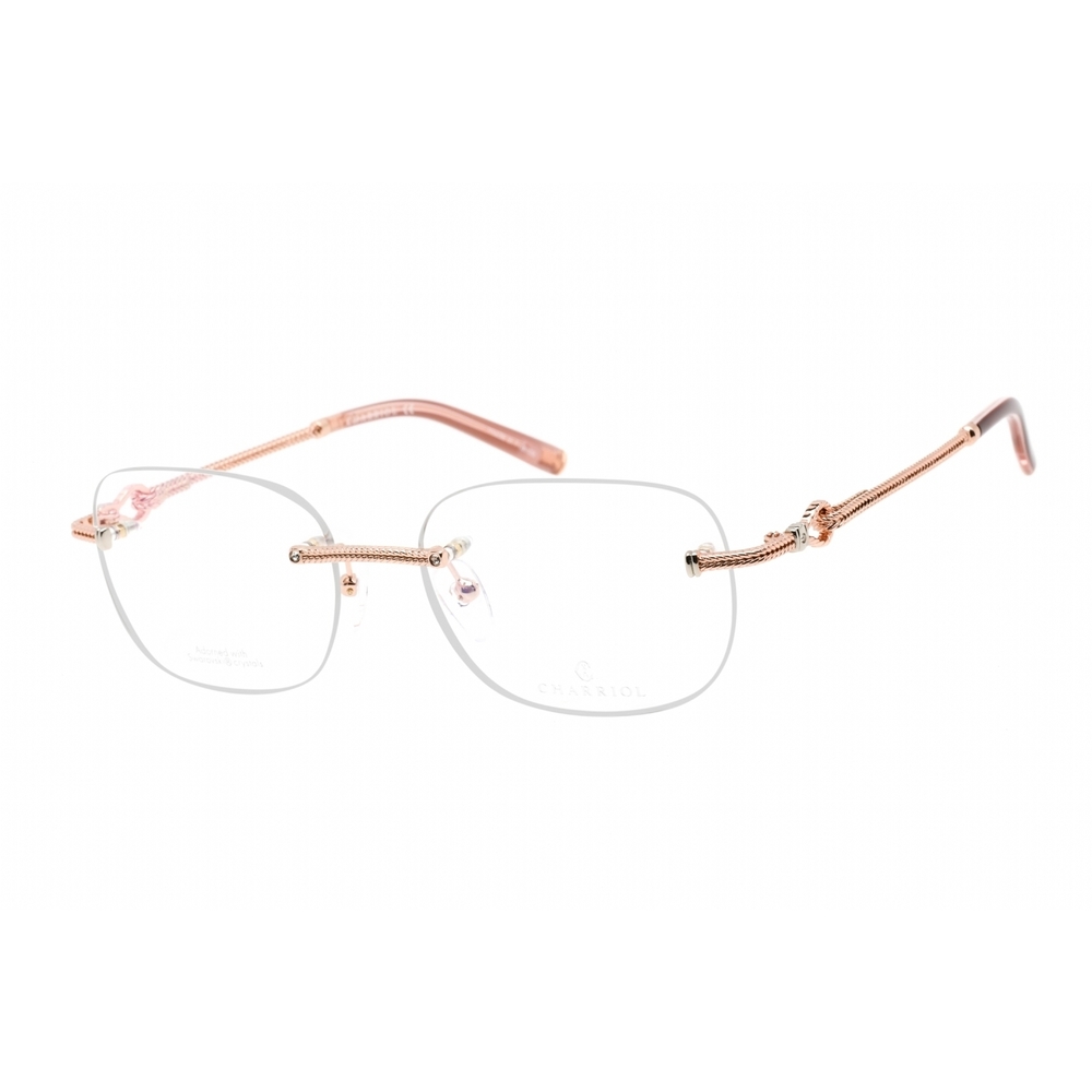 NWT Charriol PC71046-C03 54mm Shiny Pink Gold Eyeglasses